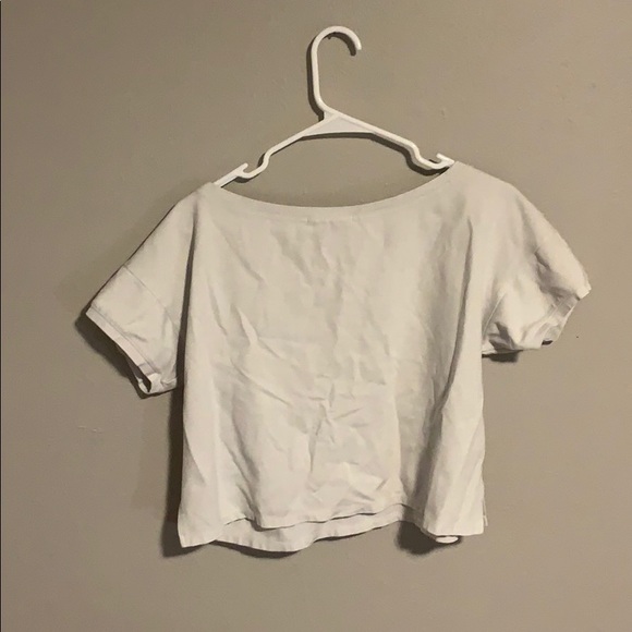 Banana Republic White Tee with Zipper- Medium - Picture 2 of 4